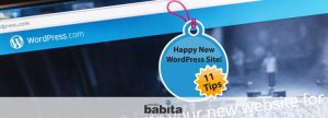 testo icona New WordPress Site in 11 Tips